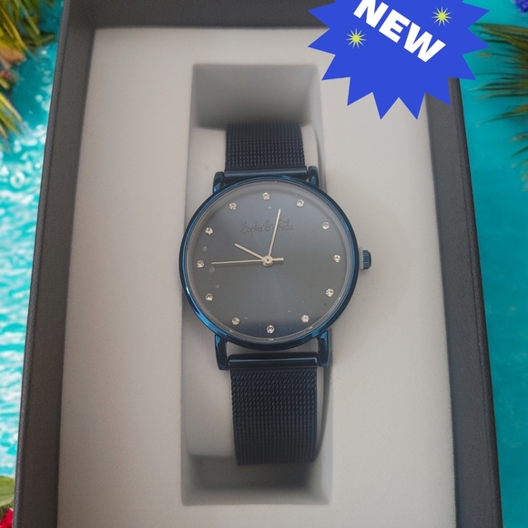 Sophie & Freda Savannah Mesh Bracelet Watch With Swarovski Crystals - Picture 2 of 2